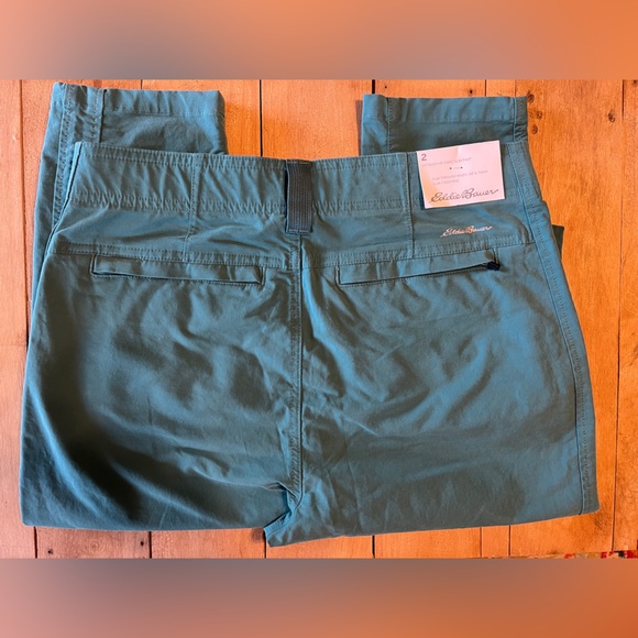 Brand New! Eddie Bauer Voyager HR Chino Slim Pant. Womens Size 2. Color stream. - Picture 5 of 7